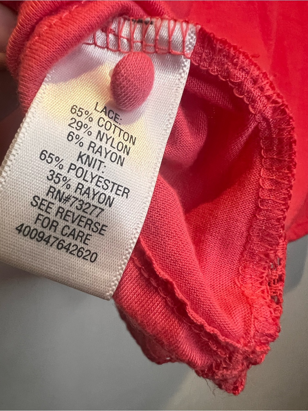 Princess Vera Wang Red Lace Peter Pan Collar Sleeveless Blouse Top M - Picture 6 of 6